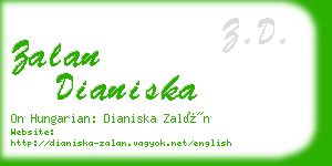 zalan dianiska business card